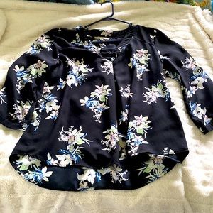 Black Blouse w/ 3/4 length sleeves